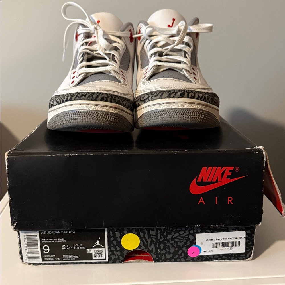 Nike Air Jordan 3 Retro Fire Red 2022 with box